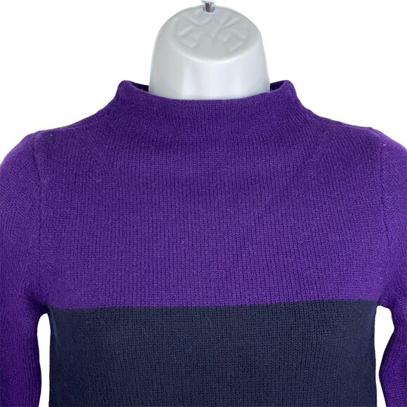 J.Crew Merino Wool Sweater Purple Black XXS - Picture 3 of 9